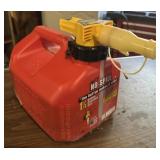 PLASTIC GAS CAN W/"NO SPILL" SPOUT-APPROX. 1/2