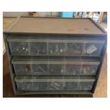 SHOP ORGANIZER W/DRAWERS W/ASSORTED CONTENTS