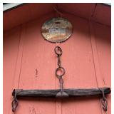 DECOR ITEMS ON THE SHED-SINGLE TREE & SAW BLADE