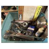 ITEMS FROM THE TOOL CABINET W/PLASTIC TUB