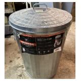 METAL TRASH CAN W/LID-SAN