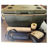 COLEMAN COOLER-CLEAN/WITH ASSORTED CONTENTS