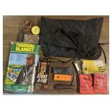 CAMPING/HIKING RELATED ITEMS W/CARRY BAG