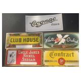 (5) DIFFERENT "OLD" CIGAR BOX LABELS (5) DIFFERENT "OLD" CIGAR BOX LABELS