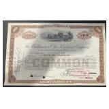 VINTAGE STOCK CERTIFICATE-B&O RAILROAD COMPANY VINTAGE STOCK CERTIFICATE-B&O RAILROAD COMPANY