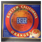VINTAGE CRATE/BOX LABEL-EXETER ORANGES VINTAGE CRATE/BOX LABEL-EXETER ORANGES