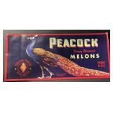 (18 COUNT) PEACOCK MELONS CRATE/BOX LABELS (18 COUNT) PEACOCK MELONS CRATE/BOX LABELS