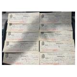 (10)"1910" EDINBURGH, VA CHECKS (10)"1910" EDINBURGH, VA CHECKS