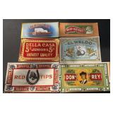 (5) DIFFERENT "OLD" CIGAR BOX LABELS (5) DIFFERENT "OLD" CIGAR BOX LABELS
