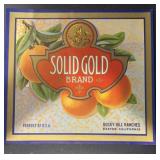VINTAGE CRATE/BOX LABEL-SOLID ROCK ORANGES VINTAGE CRATE/BOX LABEL-SOLID ROCK ORANGES