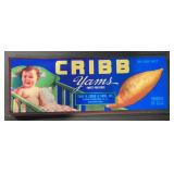 (99 COUNT) CRIBB YAMS CRATE/BOX LABEL (99 COUNT) CRIBB YAMS CRATE/BOX LABEL