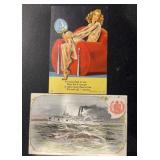 (2) DIFFERENT "OLD" POSTCARDS-CHECK OUT THE PIC (2) DIFFERENT "OLD" POSTCARDS-CHECK OUT THE PIC