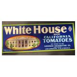 (13 COUNT) WHITE HOUSE TOMATOES CRATE/BOX LABEL (13 COUNT) WHITE HOUSE TOMATOES CRATE/BOX LABEL