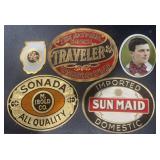 (5) DIFFERENT "OLD" CIGAR BOX LABELS (5) DIFFERENT "OLD" CIGAR BOX LABELS