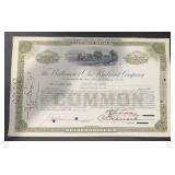 VINTAGE STOCK CERTIFICATE-B&O RAILROAD COMPANY VINTAGE STOCK CERTIFICATE-B&O RAILROAD COMPANY