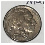 1935 BUFFALO NICKEL ***3/4 HORN*** (FINE)