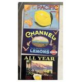 (3)VINTAGE CRATE LABELS-ASSORTED/CHECK OUT THE PIC