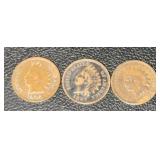(BAG OF 3) INDIAN HEAD CENTS (GOOD)