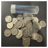 (ROLL OF 40) PRE-1959 JEFFERSON NICKELS