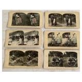(6)VINTAGE STEREOSCOPE CARDS-ASSORTED/CHECK OUT