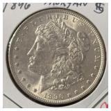 1896 MORGAN SILVER DOLLAR (90% SILVER) (UNC)