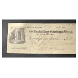 VINTAGE BANK CHECK-DATED "1915"
