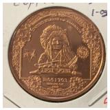 U.S.A. "INDIAN" (1-OUNCE) ***COPPER*** ROUND
