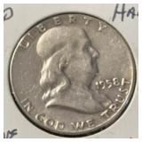 1958-P FRANKLIN HALF DOLLAR (90% SILVER) (FINE)
