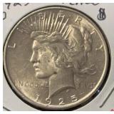 1925-P PEACE SILVER DOLLAR (90% SILVER) (UNC)
