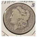 1889-O MORGAN SILVER DOLLAR (90% SILVER) (GOOD+)