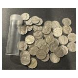 (ROLL OF 40) PRE-1959 JEFFERSON NICKELS
