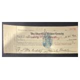 VINTAGE BANK CHECK-DATED " ? "