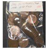 (BAG OF 50) LINCOLN WHEAT BACK CENTS (1940 - 1958-