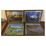 (4)FRAMED PICTURES-ASSORTED/APPROX. 10"x12" EACH