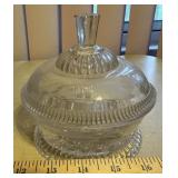 GLASS CANDY COMPOTE W/COVER