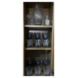 GLASSWARE ITEMS FROM THE CABINET-ASSORTED/CHECK