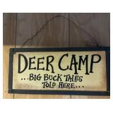 WALL DECOR-"DEER CAMP"/APPROX. 15" WIDE