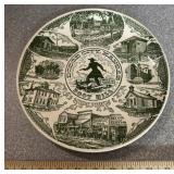 IRONSTONE COLLECTOR PLATE-DODGE CITY, KANSAS/BOOT