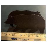 NAPKIN/LETTER HULDER-METAL/BEAR DESIGN