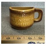 SOUVENIOR ITEM-"KANSAS"/HALF A CUP OF COFFEE