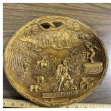 DECOR WALL PLATE-"AMERICAN INDIAN"/METAL???