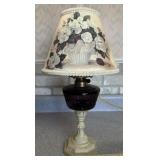 VINTAGE LAMP-HAS BEEN CONVERTED TO ELECTRIC