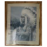 FRAMED PRINT-NATIVE AMERICAN