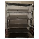 METAL SHELVING RACK ON CASTERS-APPROX. 4