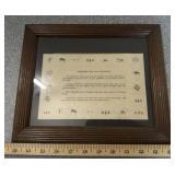 FRAMED WALL DECOR-APPROX. 10"x12"