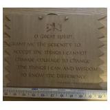 WOODEN DECOR SIGN-APPROX. 8"x11"