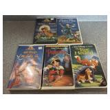 (5)"DISNEY" VHS MOVIES-ASSORTED