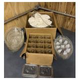 PUNCH BOWL SET & PARTY GLASSWARE ITEMS & MORE-