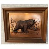 3-D COPPER ARTWORK-BEAR/APPROX. 12"x10"