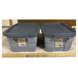 (2)STORAGE TOTES W/LIDS-CHECK OUT THE PIC